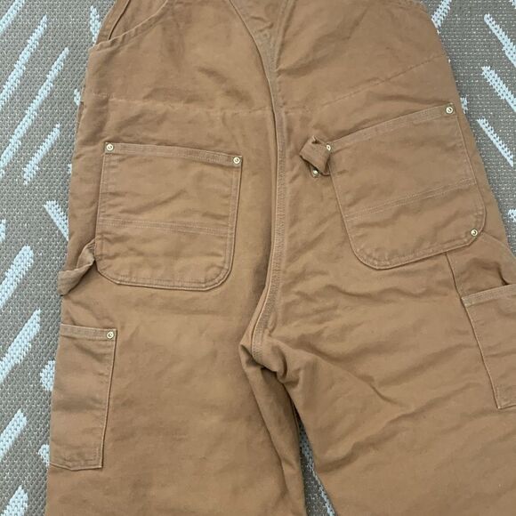 Carhartt Vintage Quilted Lined Chore Workwear Overalls R02 BRN Made In USA 36x30 - Picture 12 of 17